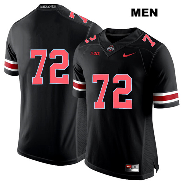 Ohio State Buckeyes Men's Tommy Togiai #72 Red Number Black Authentic Nike No Name College NCAA Stitched Football Jersey KG19Q67ED